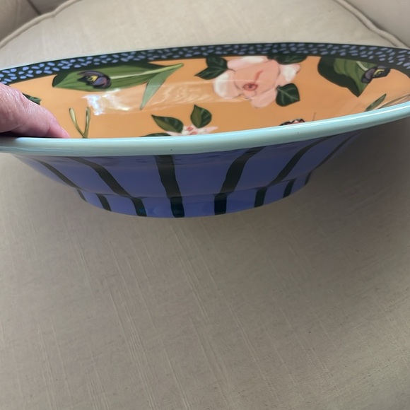 Droll Designs Big Rimmed Bowl 14 1/2" wide by 3" tall bowl - Picture 4 of 6